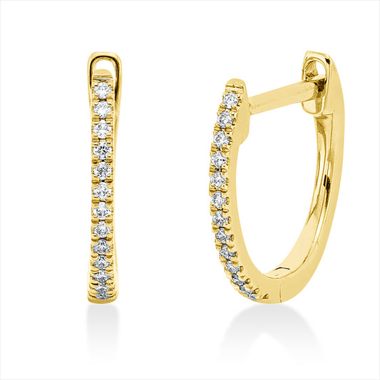 Creolen 18 kt GG, 26 Brill. 0,06 ct, TW-si