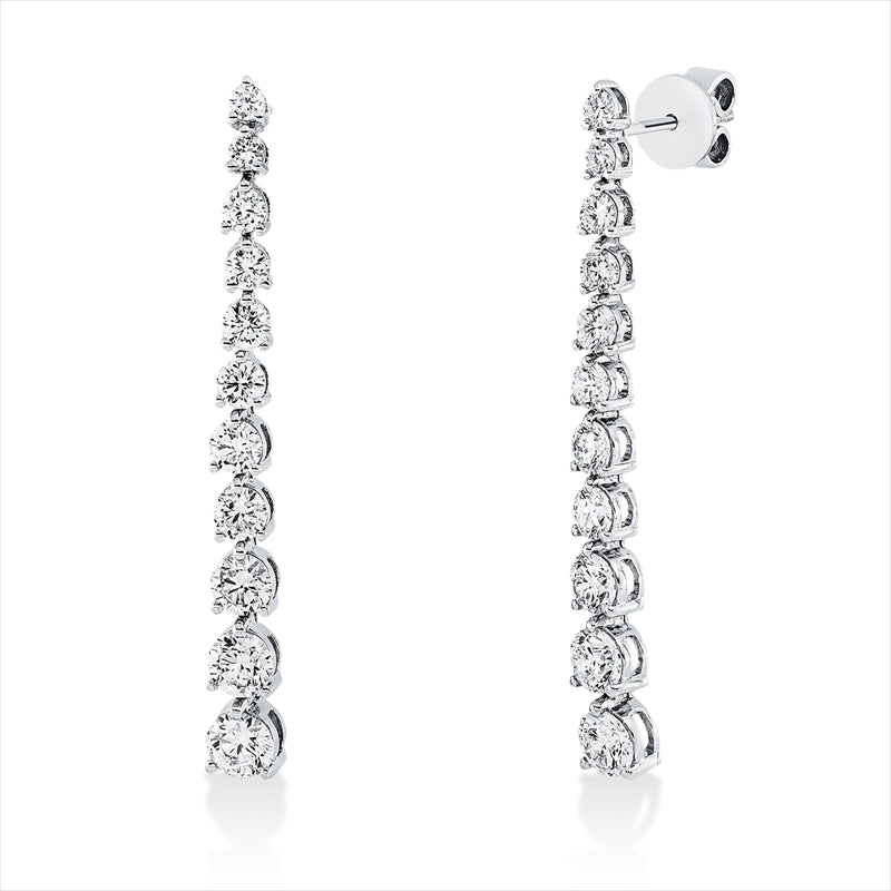 Ohrschmuck 18 kt WG, 22 Brill. 2,43 ct, TW-vsi/si