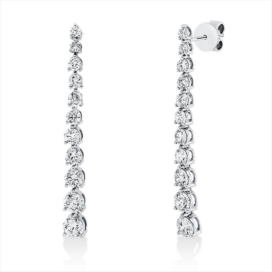 Ohrschmuck 18 kt WG, 22 Brill. 2,43 ct, TW-vsi/si