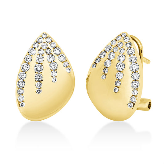 Creolen 18 kt GG, 58 Brill. 0,39 ct, TW-si