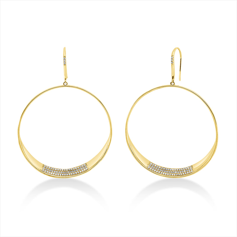 Ohrschmuck 18 kt RG, 126 Brill. 0,32 ct, TW-si