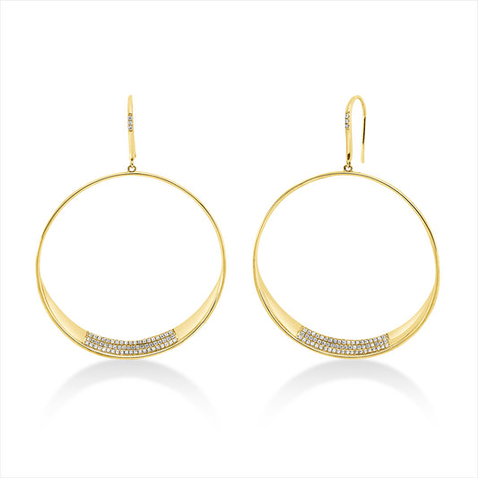 Ohrschmuck 18 kt RG, 126 Brill. 0,32 ct, TW-si