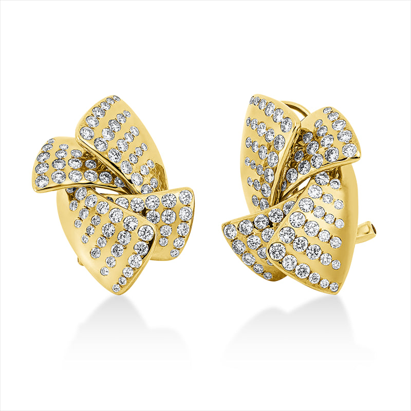 Creolen 18 kt GG, 164 Brill. 2,12 ct, TW-si