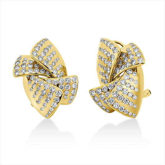 Creolen 18 kt GG, 164 Brill. 2,12 ct, TW-si