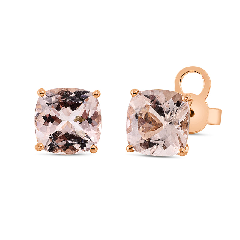 Ohrstecker 18 kt RG, Sicherheitsverschluss, 2 Morganit 2,70 ct rosa