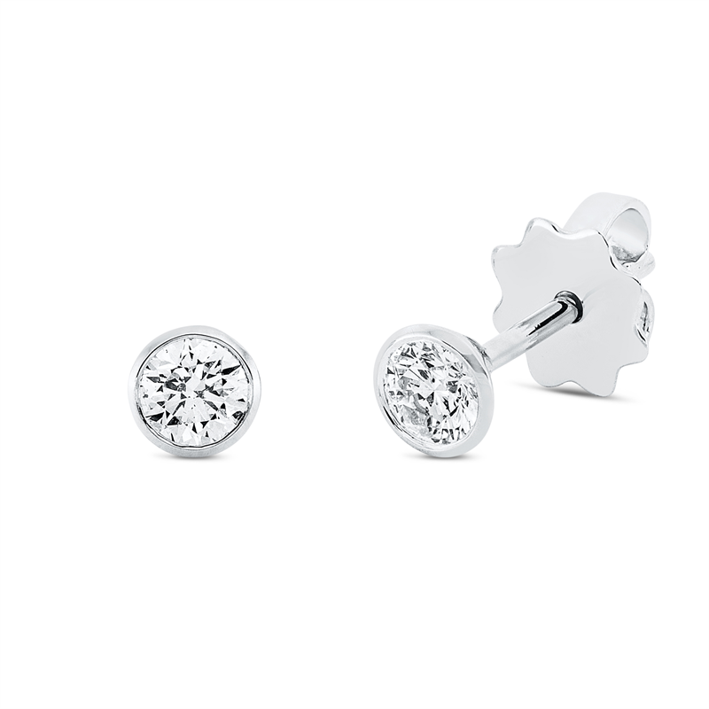 Ohrstecker 18 kt WG, 2 Brill. 0,40 ct, TW-si