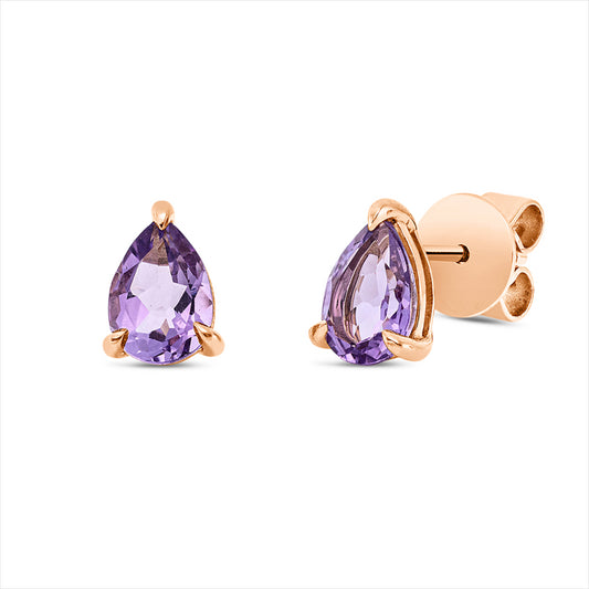 Ohrstecker 18 kt RG, 2 Amethyste 1,22 ct pink