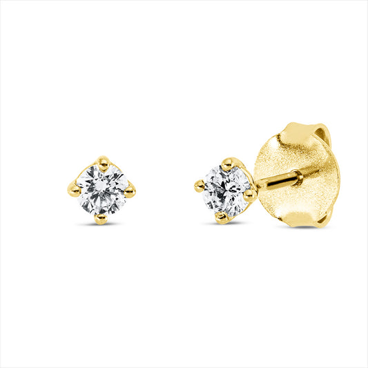 Ohrstecker 18 kt GG, 2 Brill. 0,25 ct, TW-si