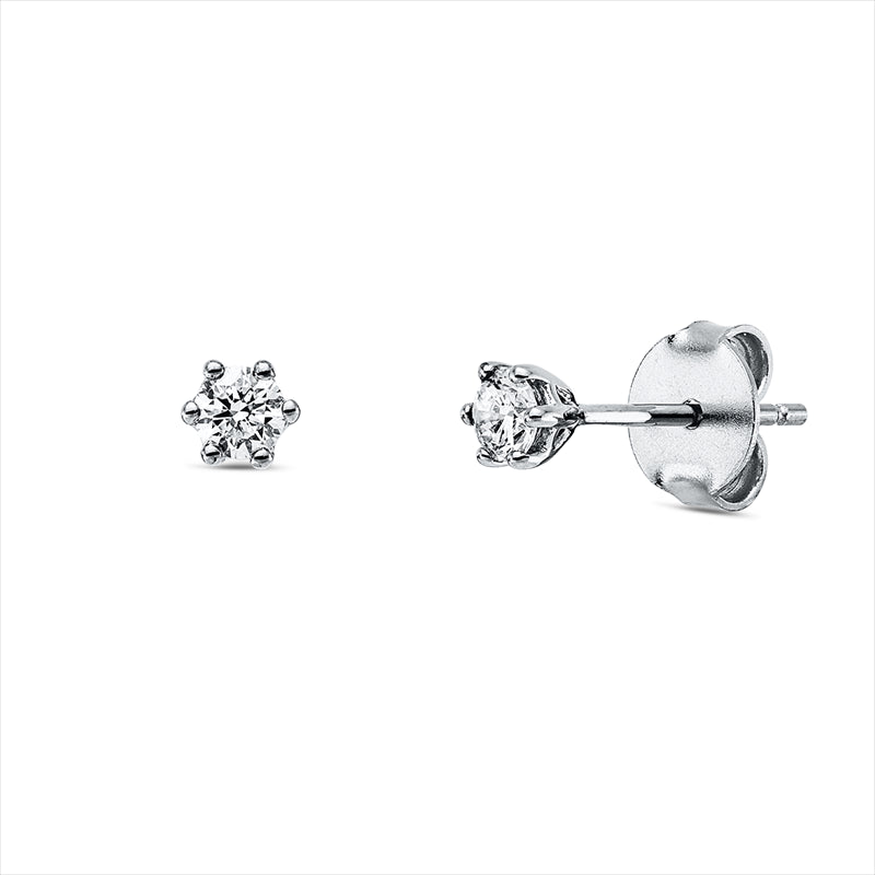 Ohrstecker 18 kt WG, 2 Brill. 0,25 ct, TW-si