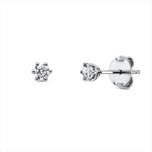 Ohrstecker 18 kt WG, 2 Brill. 0,25 ct, TW-si