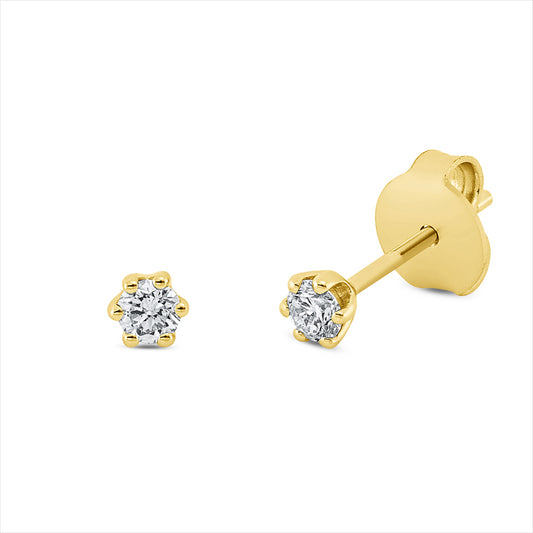 Ohrstecker 18 kt GG, 2 Brill. 0,26 ct, TW-si