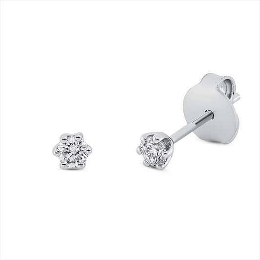 Ohrstecker 18 kt WG, 2 Brill. 0,25 ct, TW-si
