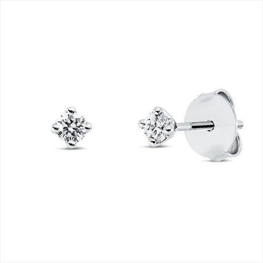 Ohrstecker 18 kt WG, 2 Brill. 0,17 ct, TW-si