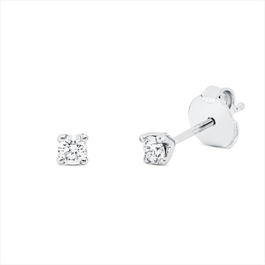 Ohrstecker 18 kt WG, 2 Brill. 0,19 ct, TW-si