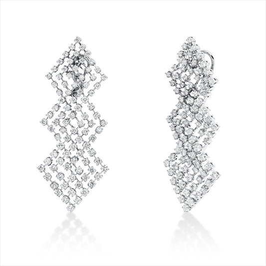 Ohrschmuck 18 kt WG, 180 Brill. 8,52 ct, TW-si