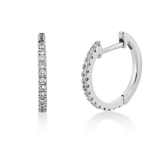 Ohrstecker 18 kt WG, 2 Herzschl. 0,63 ct, D/F-vvs