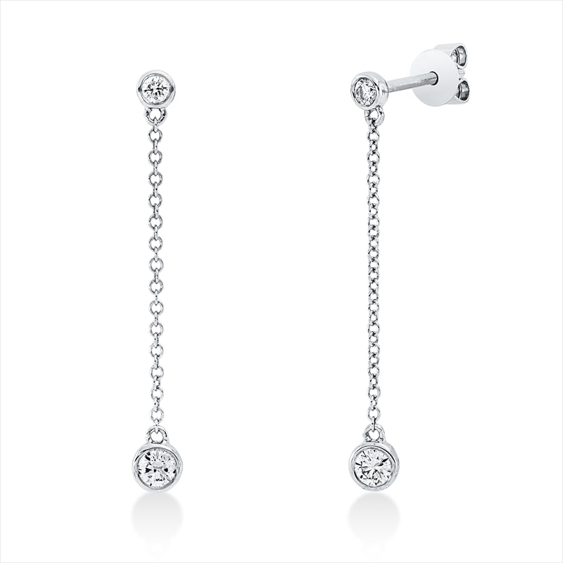 Ohrschmuck 18 kt WG, 2 Brill. 0,20 ct, TTLB-si, 2 Brill. 0,07 ct, TTLB-si