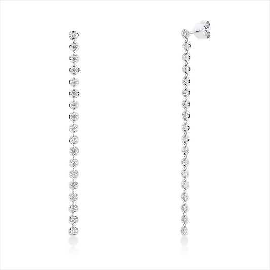Ohrschmuck 14 kt WG, 36 Brill. 0,68 ct, TW-si