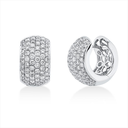 Creolen 18 kt WG, 132 Brill. 2,18 ct, TW-si