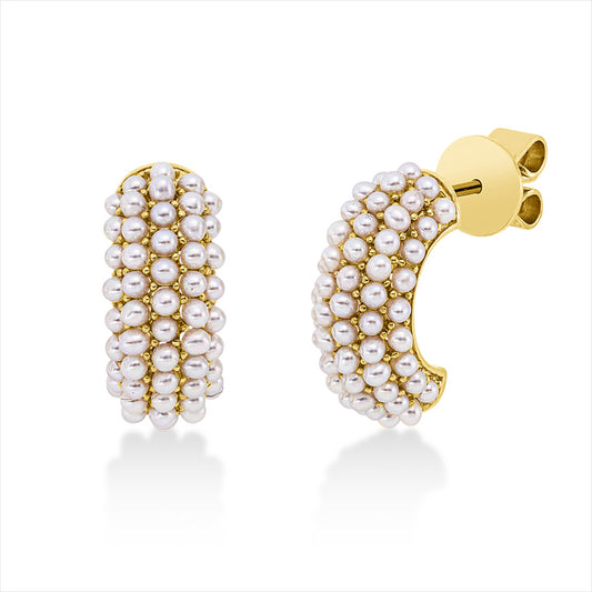 Ohrstecker 18 kt GG, 110 ZP weiß 1,5 mm