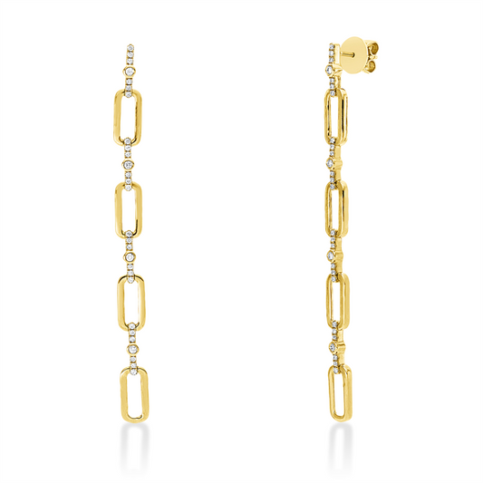 Ohrschmuck 18 kt GG, 8 Brill. 0,10 ct, TW-si, 48 Brill. 0,22 ct, TW-si