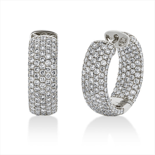 Creolen 18 kt WG, 400 Brill. 3,80 ct, TW-si