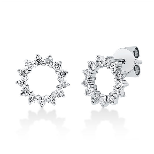 Ohrstecker 18 kt WG, 26 Brill. 0,31 ct, TW-si/pi