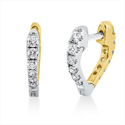 Creolen 18 kt WG+GG, 24 Brill. 0,31 ct, TW-si