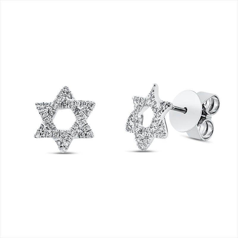 Ohrstecker 18 kt WG, 72 Brill. 0,18 ct, TW-si