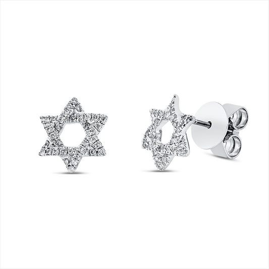 Ohrstecker 18 kt WG, 72 Brill. 0,18 ct, TW-si