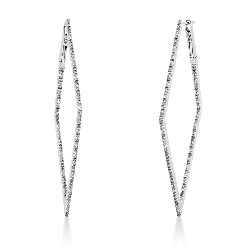 Creolen 18 kt WG, 204 Dia. 0,45 ct, TW-pi