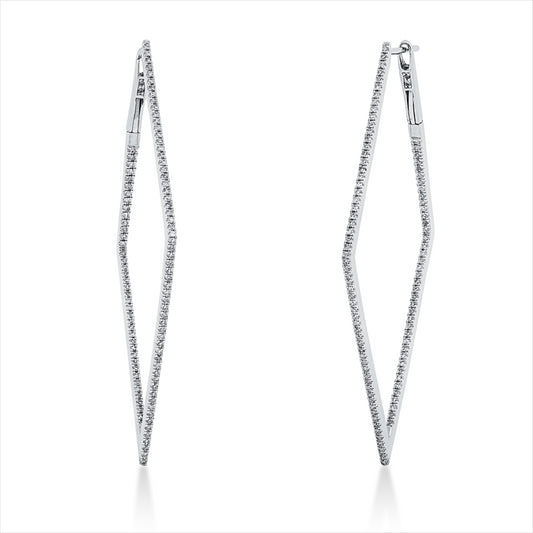 Creolen 18 kt WG, 204 Dia. 0,45 ct, TW-pi