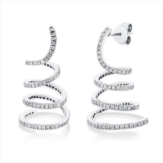 Ohrschmuck 18 kt WG, 222 Brill. 1,38 ct, F-pi