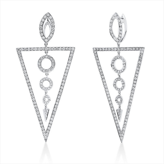 Ohrschmuck 18 kt WG, 258 Brill. 2,33 ct, F-si