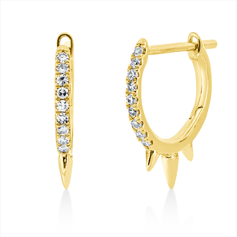 Creolen 18 kt GG, 18 Dia. 0,07 ct, TW-si