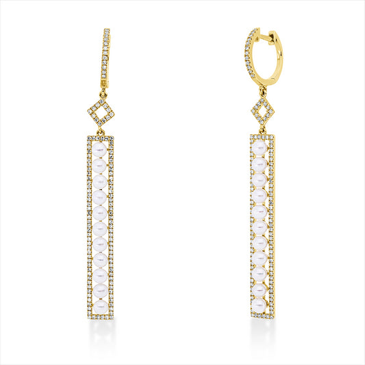 Ohrschmuck 18 kt GG, 232 Dia. 0,55 ct, W-si, 22 SW weiß 3 mm