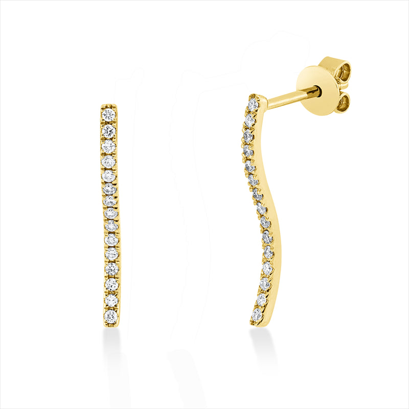 Ohrstecker 18 kt GG, 30 Brill. 0,19 ct, TW-si