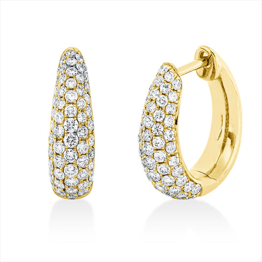 Creolen 18 kt GG, 118 Brill. 0,76 ct, TW-si