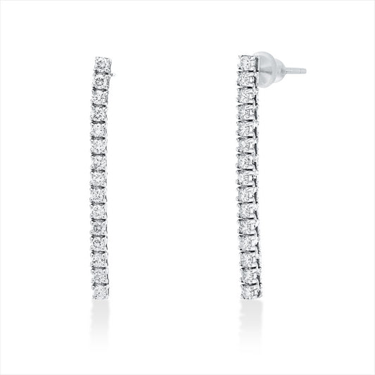 Ohrschmuck 18 kt WG, 30 Brill. 0,76 ct, TW-i1