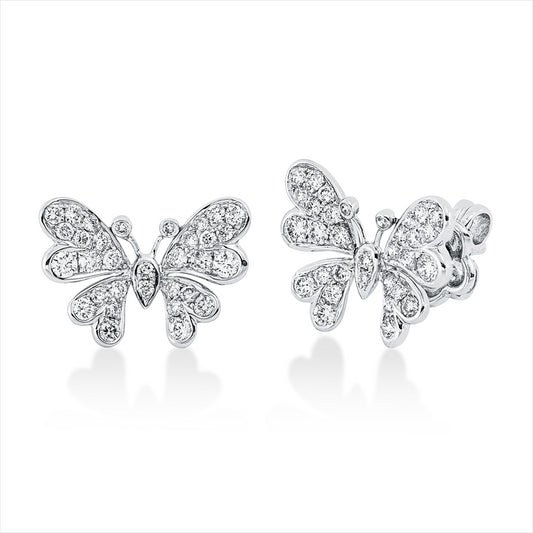 Ohrstecker 18 kt WG, 64 Brill. 0,61 ct, TW-vsi