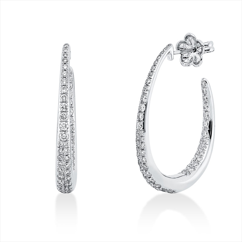 Ohrstecker 18 kt WG, 120 Brill. 1,52 ct, TW-vsi