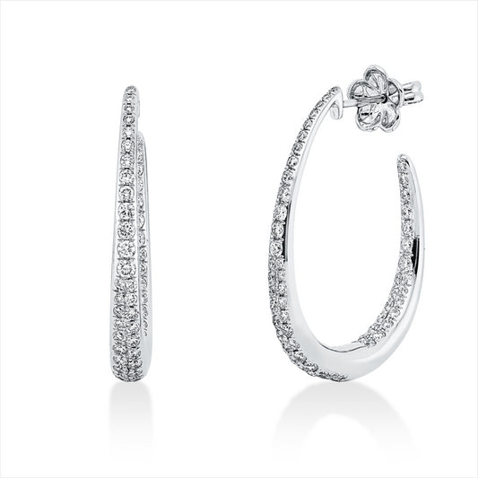 Ohrstecker 18 kt WG, 120 Brill. 1,52 ct, TW-vsi