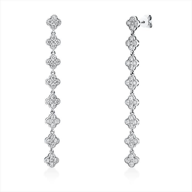 Ohrschmuck 18 kt WG, 80 Brill. 1,96 ct, W-si