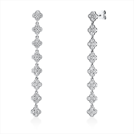 Ohrschmuck 18 kt WG, 80 Brill. 1,96 ct, W-si