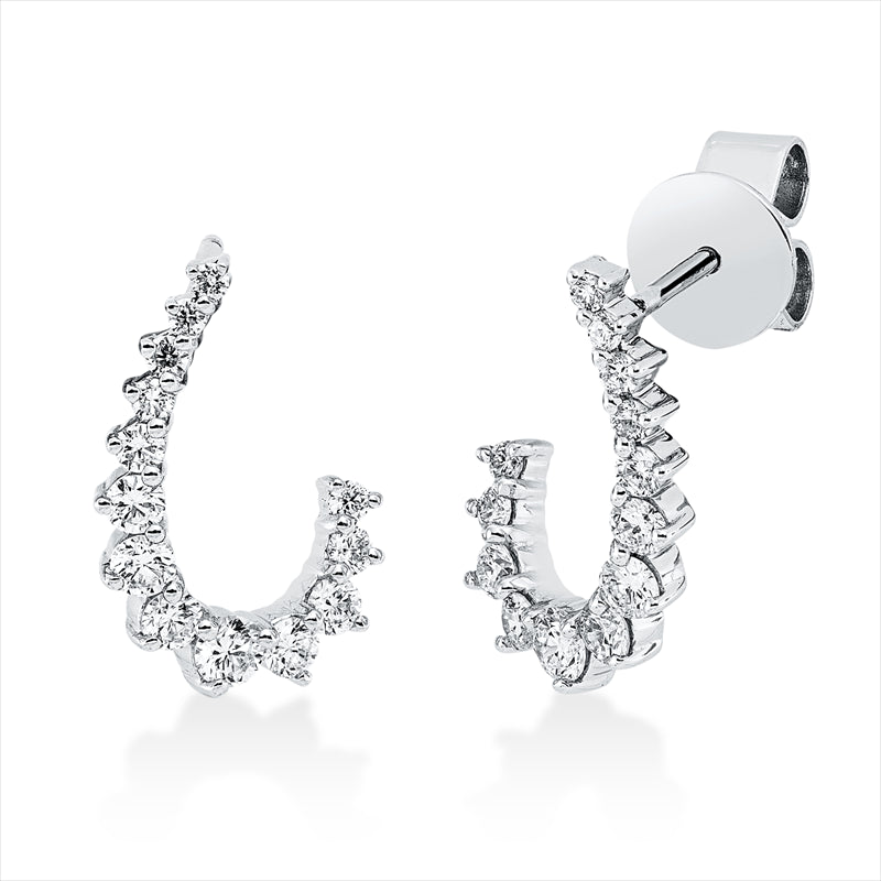 Ohrschmuck 18 kt WG, 26 Brill. 0,53 ct, TW-si