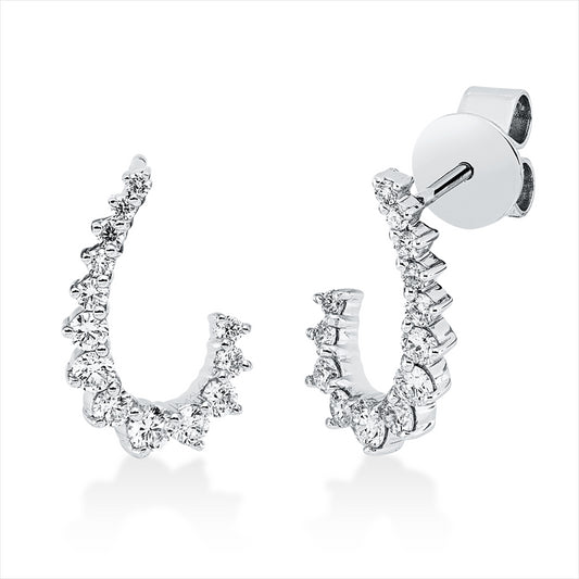 Ohrschmuck 18 kt WG, 26 Brill. 0,53 ct, TW-si