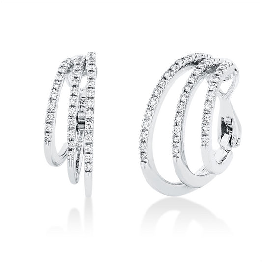 Creolen 18 kt WG, 78 Brill. 0,41 ct, TW-si