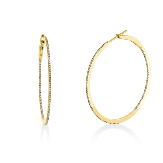 Creolen 18 kt GG, 232 Dia. 0,31 ct, TW-si