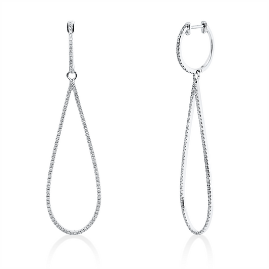 Ohrschmuck 14 kt WG, 216 Brill. 0,69 ct, TW-si