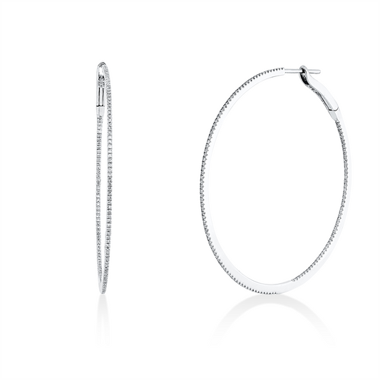 Creolen 18 kt WG, 260 Dia. 0,42 ct, TW-si